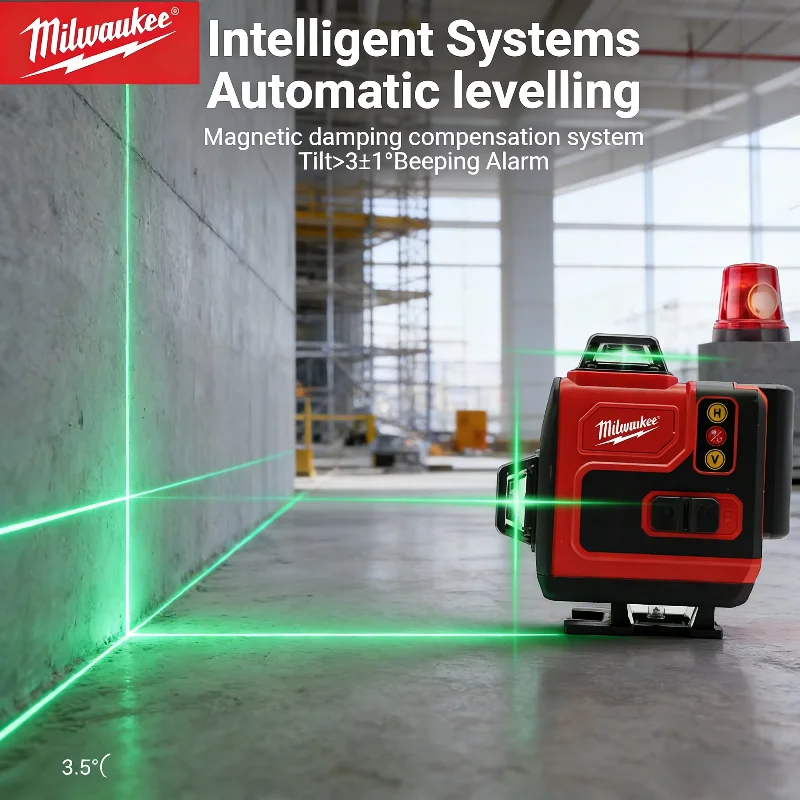 Laser Level 16 Lines 4D Green - Genuine Milwaukee 4d 16 Line Laser