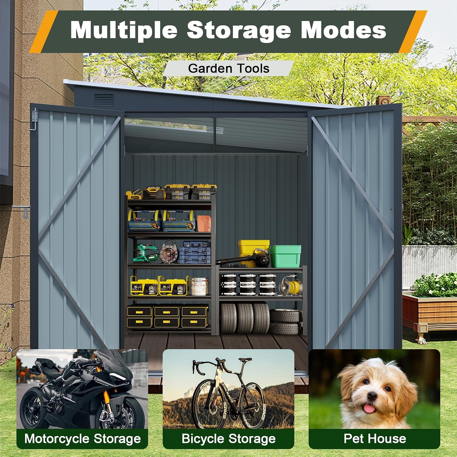6x8 FT Metal Lean to Shed Lock - đánh giá và giá Garden Tools
