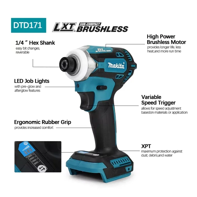 Makita DTD171 Brushless Impact - đánh giá và giá Brushless Cordless Electric Drill 18V