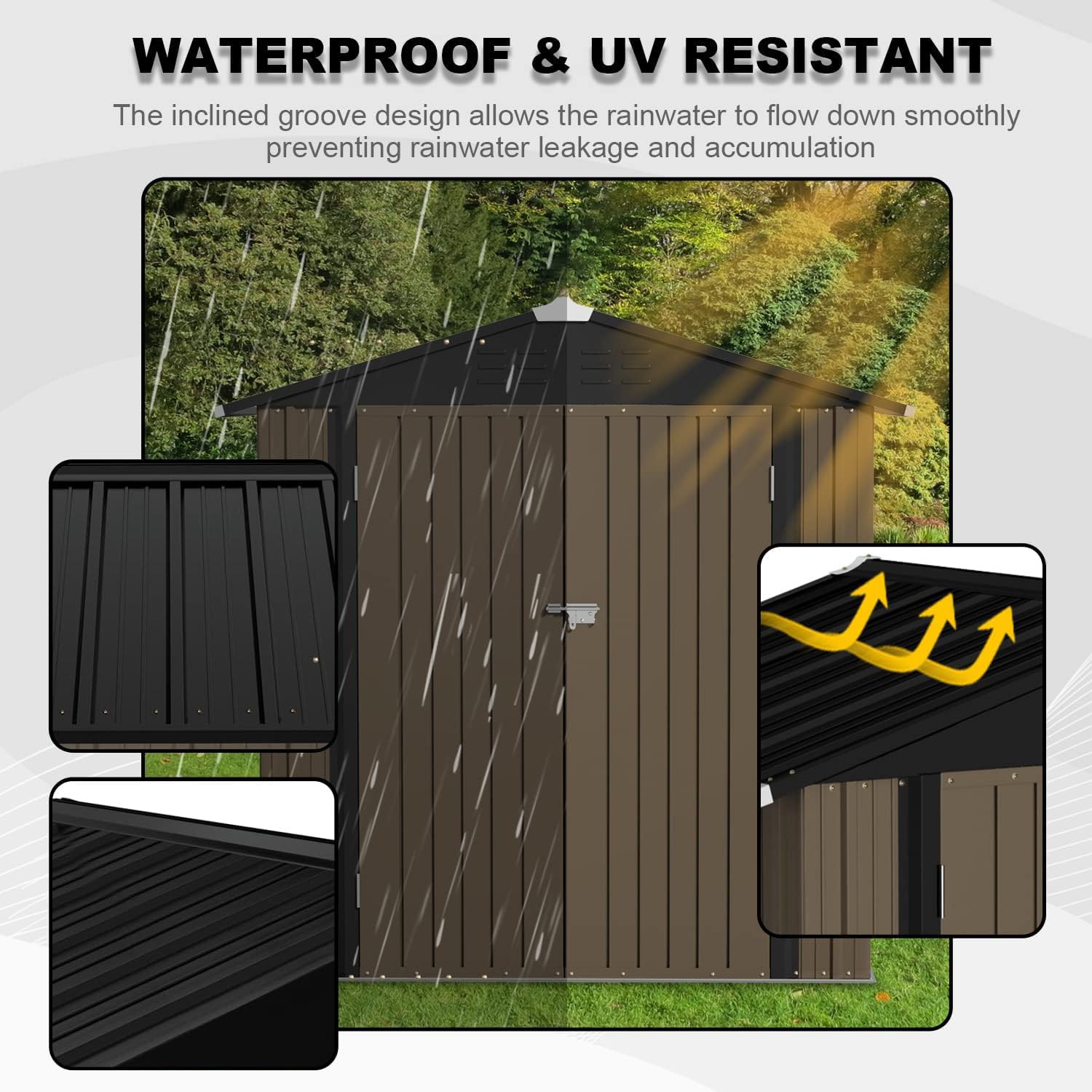 Metal Outdoor Storage Shed 6x4 - đánh giá và giá Garden Tools