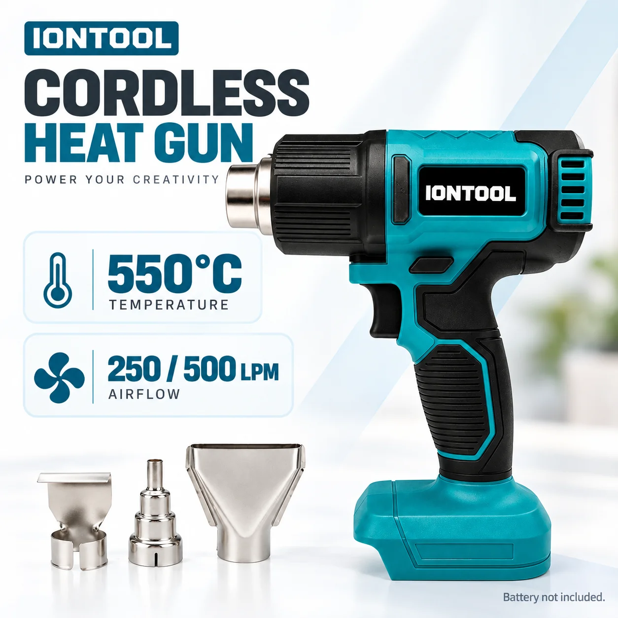 IONTOOL Cordless Heat Gun 550℃ - đánh giá và giá Cordless Heat Gun For Shrink Tubing